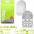 Мини мастурбатор нереалистичный Tenga Pocket Click Ball, с рельефом, белый
