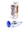Анальна пробка - Jewellery Silver BUTT PLUG- Dark Blue