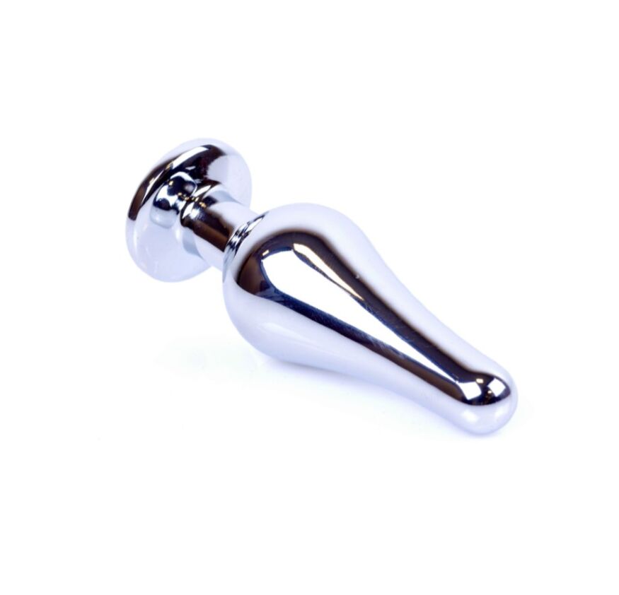 Анальна пробка - Jewellery Silver BUTT PLUG- Dark Blue