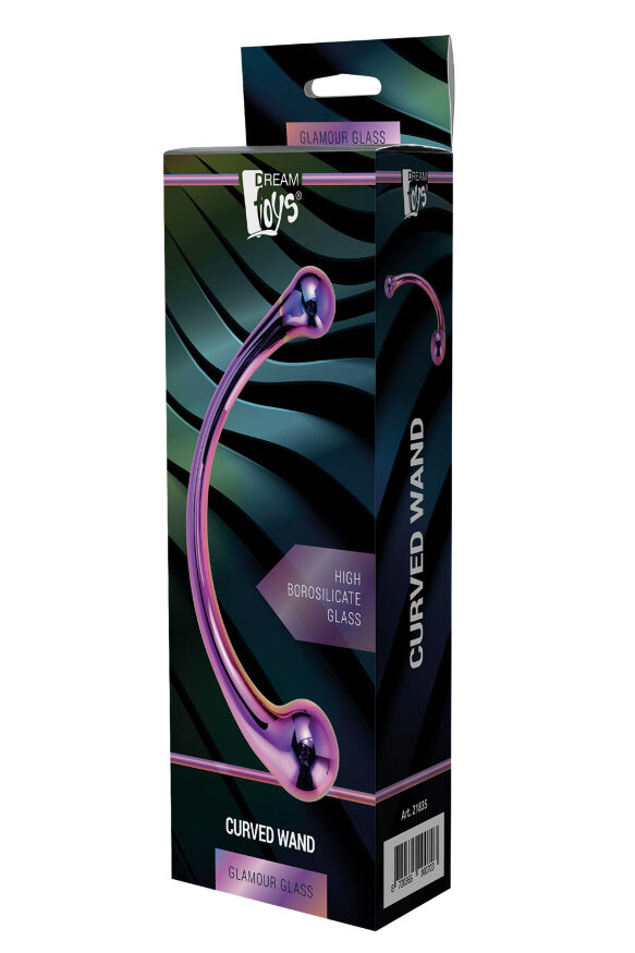 DT21835 Вигнутий скляний фалоімітатор Dream Toys GLAMOUR GLASS CURVED WAND