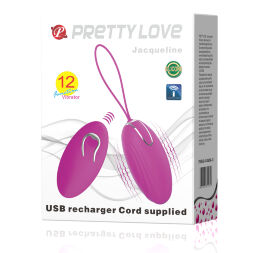 Віброяйце з 12 різними варіантами вібрації Pretty Love Jacqueline Vibrating Egg Purple