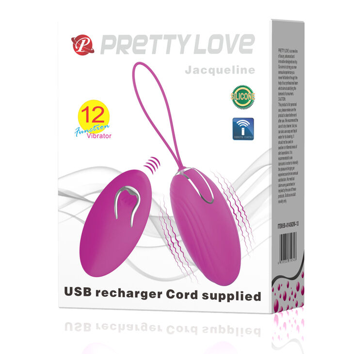 Віброяйце з 12 різними варіантами вібрації Pretty Love Jacqueline Vibrating Egg Purple