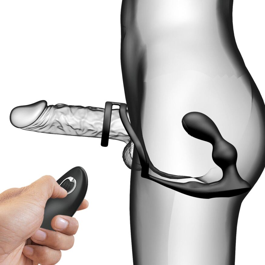 Эрекционное кольцо с анальной пробкой Pretty Love Marshal Penis Sleeve