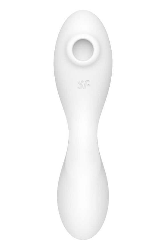 Вакуумний смарт-стимулятор із вібрацією Satisfyer Curvy Trinity 5 (White), керування зі смартфона