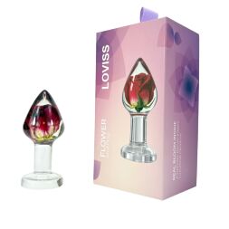 Розкішна анальна пробка Loviss Rose Anal Plug із справжньою трояндою всередині