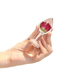 Розкішна анальна пробка Loviss Rose Anal Plug із справжньою трояндою всередині