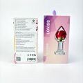 Розкішна анальна пробка Loviss Rose Anal Plug із справжньою трояндою всередині