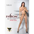 Телесные колготки с открытым доступом Passion TIOPEN 010 beige 5 (20 den), контрастная линия