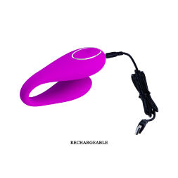 Стильний вібратор для пар V-подібної форми - Pretty Love Algernon Stimulator Purple