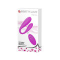 Стильний вібратор для пар V-подібної форми - Pretty Love Algernon Stimulator Purple