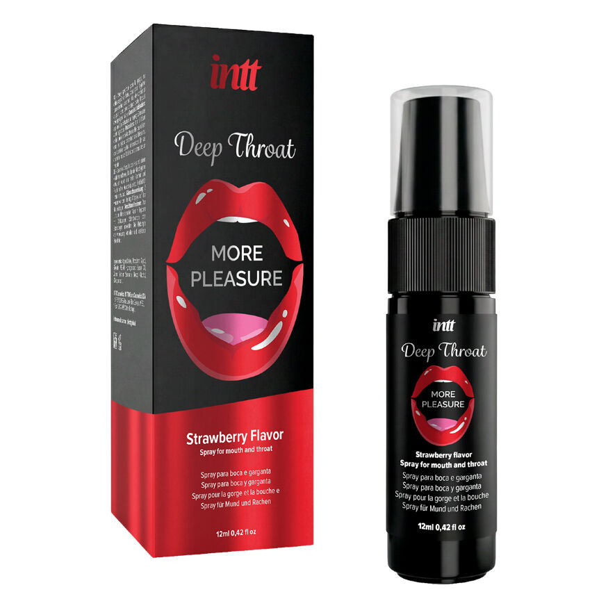 Спрей для глубокого горла - Intt Deep Throat Strawberry, 12 мл