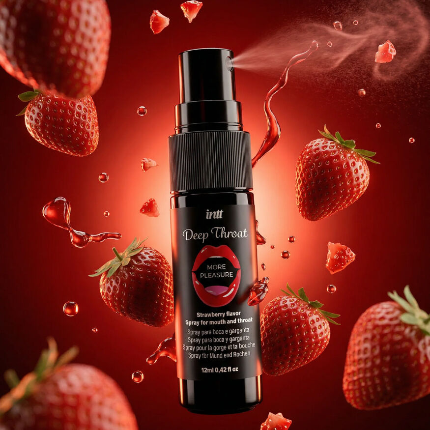 Спрей для глубокого горла - Intt Deep Throat Strawberry, 12 мл