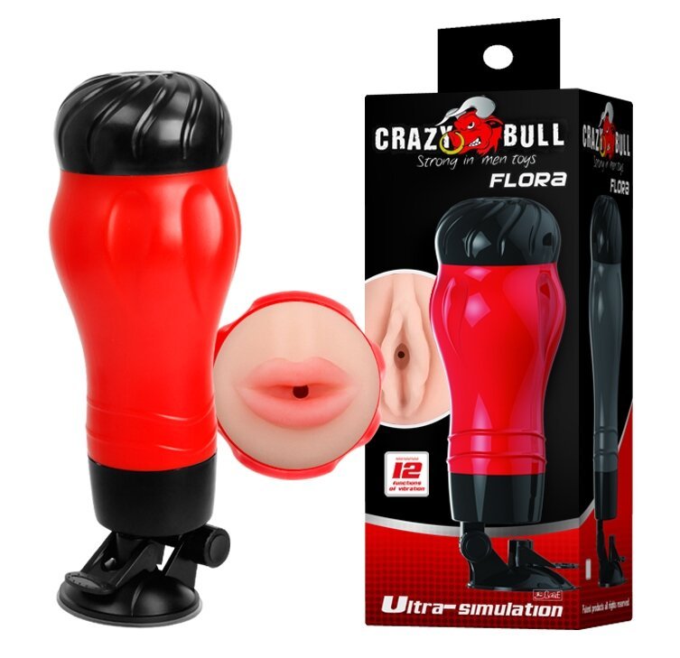 Мастурбатор ротик з вібрацією CRAZY Bull-Flora, BM-00900T47Z-2