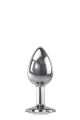 Анальная пробка с камнем A&amp;E CLEAR GEM ANAL PLUG SMALL