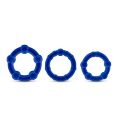 T330566 Набор эрекционных колец STAY HARD BEADED COCKRINGS BLUE
