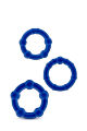 T330566 Набор эрекционных колец STAY HARD BEADED COCKRINGS BLUE