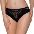 Трусики с широкой резинкой и кружевом PS001 PANTIES black XL - Passion