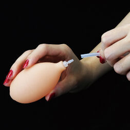 Фаллоимитатор реалистичный с имитацией семяизвержения - Soft Ejaculation Cock With Ball 8"