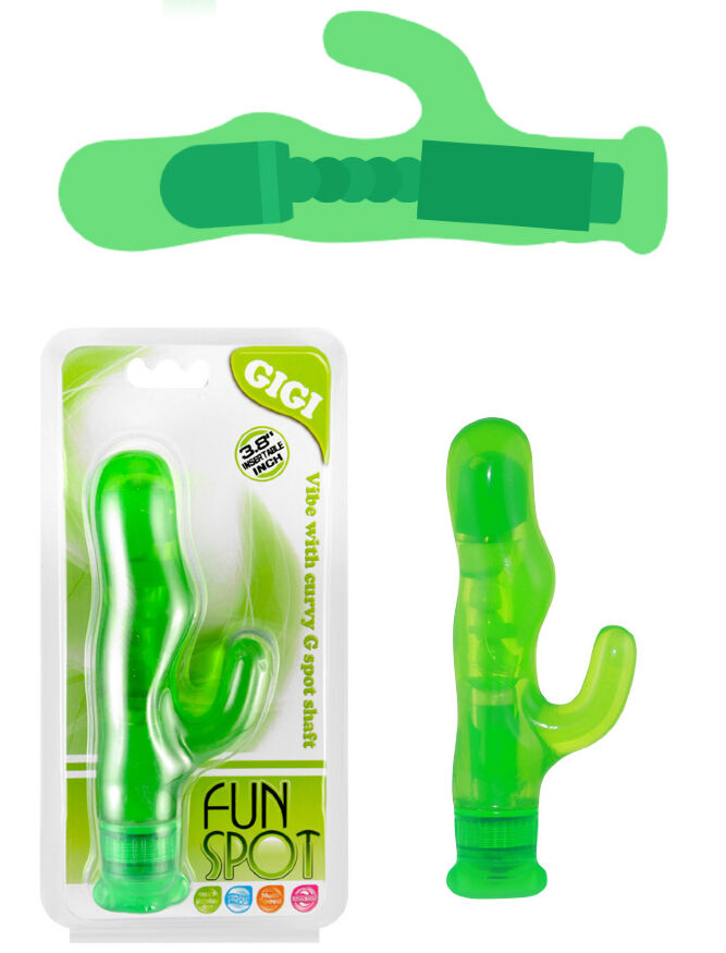 Вібратор для подвійної стимуляції  Fun Spot Gigi Green