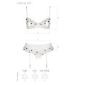 Сексуальний комплект з поясом для панчіх Passion LOVELIA SET S/M, white
