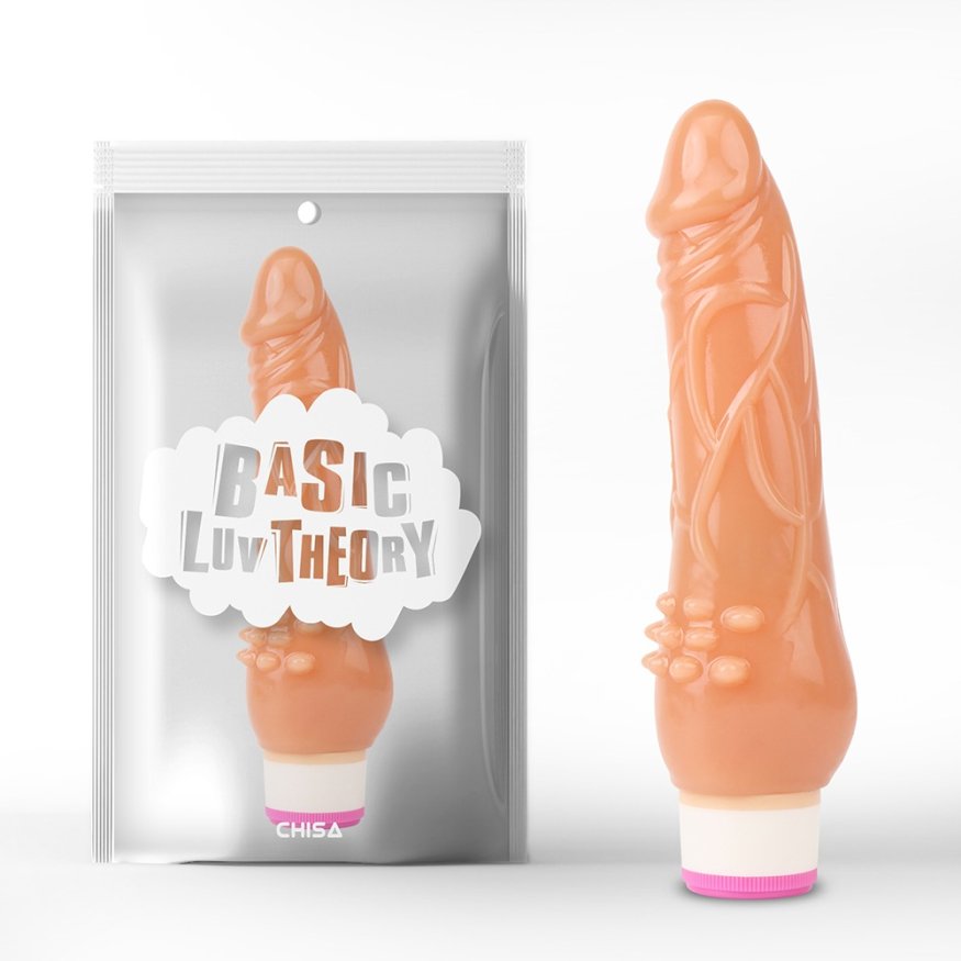 Вибратор реалистичный, рельефный Chisa Basic Luv Theory Beginner Rider, бежевый