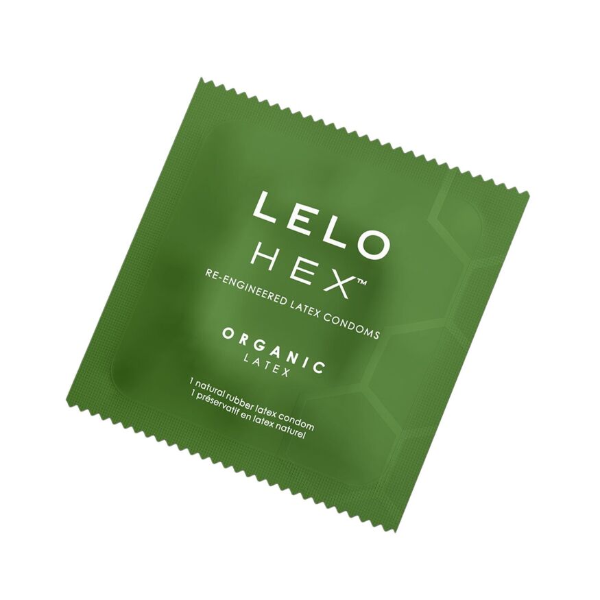 Презервативи LELO HEX Condoms Organic 12 Pack, тонкі та суперміцні (м'ята упаковка!!!)