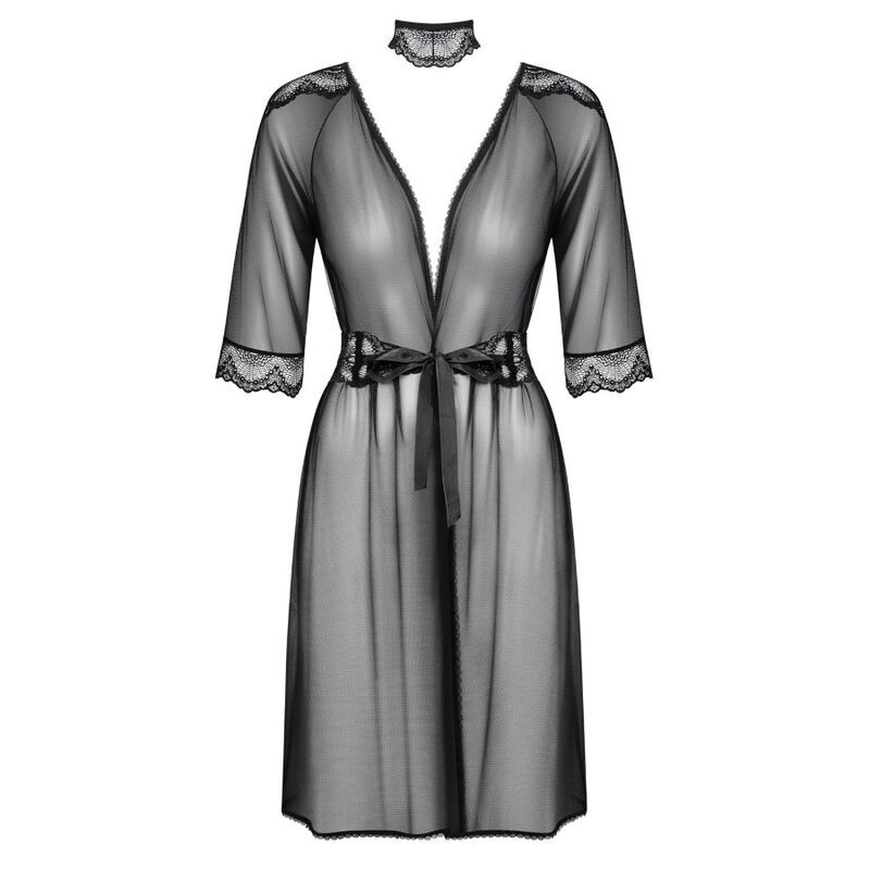 Пеньюар Obsessive Lucita peniuar czarny S/M
