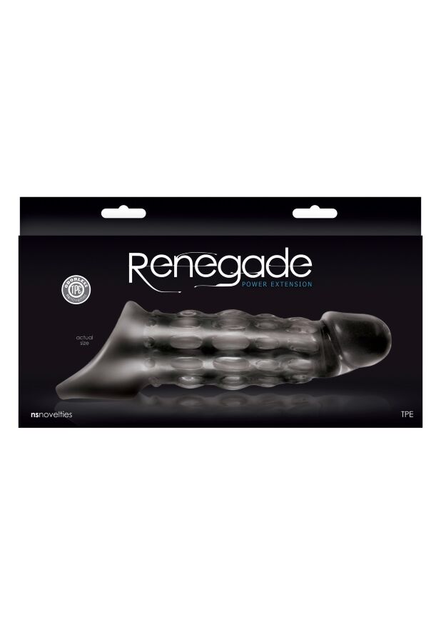 Насадка для збільшення члена з рельєфними виступами NS Novelties Renegade Power Extension прозорий