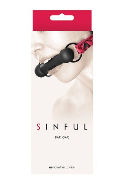 Кляп косточка SINFUL BAR GAG PINK