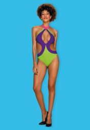 Цельный купальник неоновый Obsessive Playa Norte L