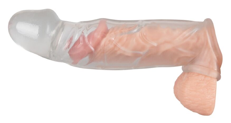 Прозора насадка на пеніс з ефектом збільшення на 5 см - Crystal Skin Penis Sleeve