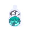 Анальна пробка - Jewellery Silver BUTT PLUG- Green