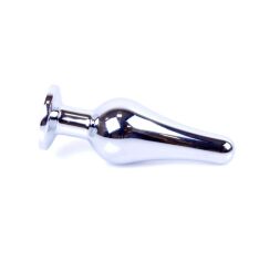 Анальна пробка - Jewellery Silver BUTT PLUG- Green