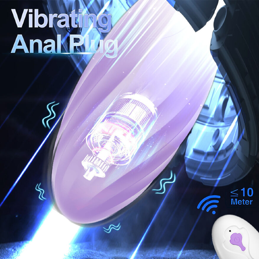 Анальная пробка с вибрацией «ButBut anal plug», с пультом дистанционного управления, 10 режимов вибрации, цвет  лиловый