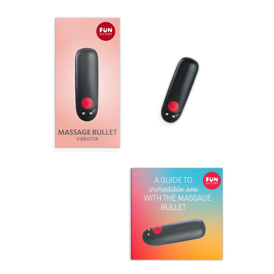 Вибропуля Fun Factory Massage BULLET, черная, диаметр 2,5 см, 3 скорости, 3 рисунка вибрации