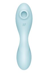 Вакуумный смарт-стимулятор с вибрацией Satisfyer Curvy Trinity 5 (Blue), управление со смартфона