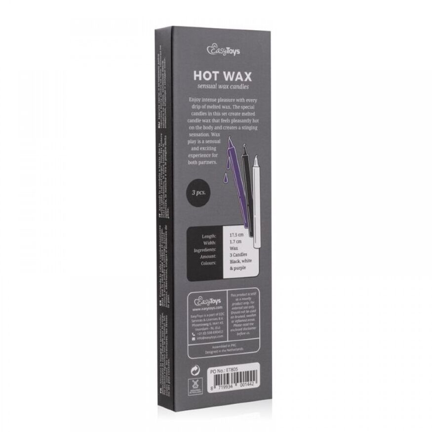 Набор низкотемпературных свечек 3 шт Sensual Hot Wax Candles