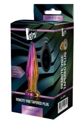 Анальная пробка с вибрацией конусная стеклянная Dream Toys GLAMOUR GLASS