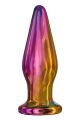 Анальная пробка с вибрацией конусная стеклянная Dream Toys GLAMOUR GLASS