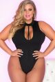 Боди TAKING RISKS CHOKER BODYSUIT BLACK, 1X2