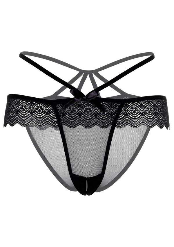 Трусики с открытым доступом Daring Intimates Taylor черные, L-XL