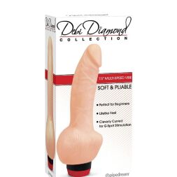 Вибратор реалистичный Pipedream Debi Diamond на батарейках, бежевый