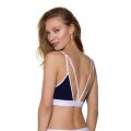 Спортивный топ с двойными бретелями PS007 TOP navy blue L - Passion