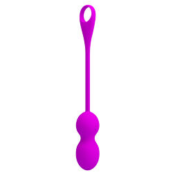 Смарт виброшарики фиолетового цвета Pretty Love Elvira Vibrating Egg Purple (App)