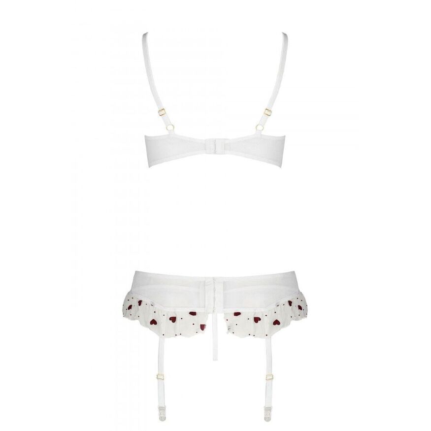 Сексуальный комплект с поясом для чулок LOVELIA SET white XXL/XXXL - Passion