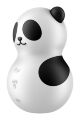 Вакуумний стимулятор із вібрацією Satisfyer Pocket Panda чорно-білий, 8.9 см