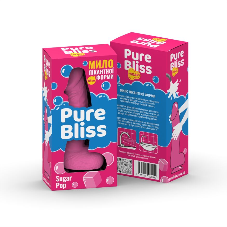 Мыло член Pure Bliss Sugar Pop Pink, 15 см