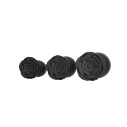 Набор силиконовых анальных пробок BMS Roses Til’ Dawn Silicone Anal Plug Kit Starter Kit Black