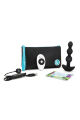Анальні кульки з пультом, 2 мотори B-Vibe TRIPLET ANAL BEADS, чорні