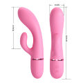 Розкішний блідо-рожевий вібратор 2в1 в сучасному дизайні Pretty Love Marski Vibrator Pink